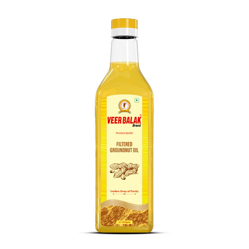 VEER BALAK Filtered Cold Pressed Groundnut (Peanut) Oil 1 Litre