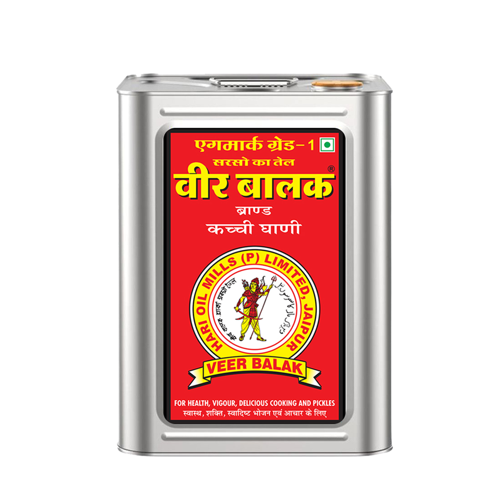 VEER BALAK Premium Kachi Ghani Mustard Oil - 15 KG